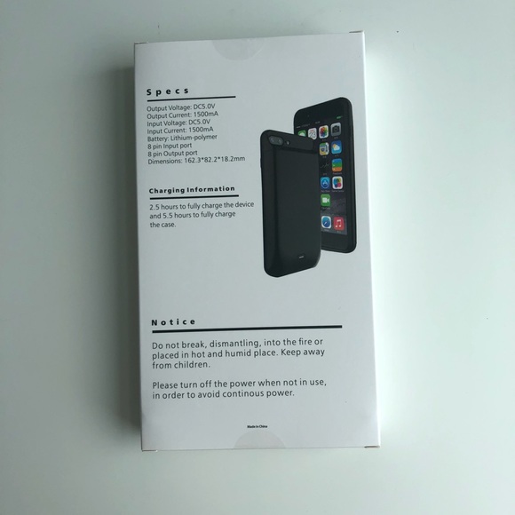 Battery case for iPhone plus (6s,6,7,8) - Picture 3 of 3